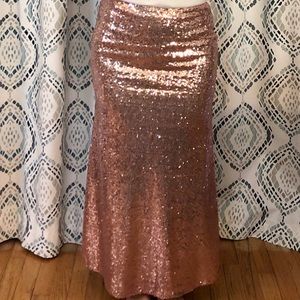 Rose Gold Sequin Skirt